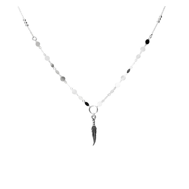 Collier Chaîne Rétro Maille Plate Gravée - Couleur Rodier Or, Occasion