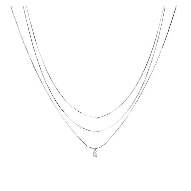 Collier Multi Rangs Femme Maille Serpent - Chaîne 4 Rangs Fantaisie Dorée - Longueurs Variables 31 à 56 Cm - 9