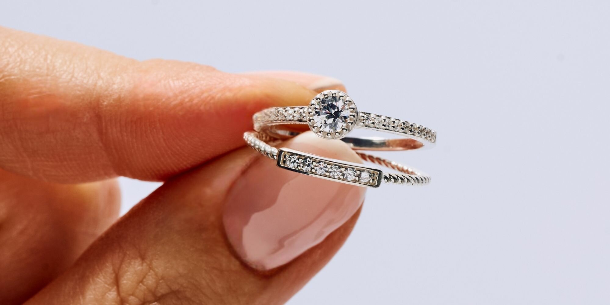 Bague Femme En Argent 925 Rhodié Avec Oxydes De Zirconium - Taille 52, Neuve, Brillante Et élégante