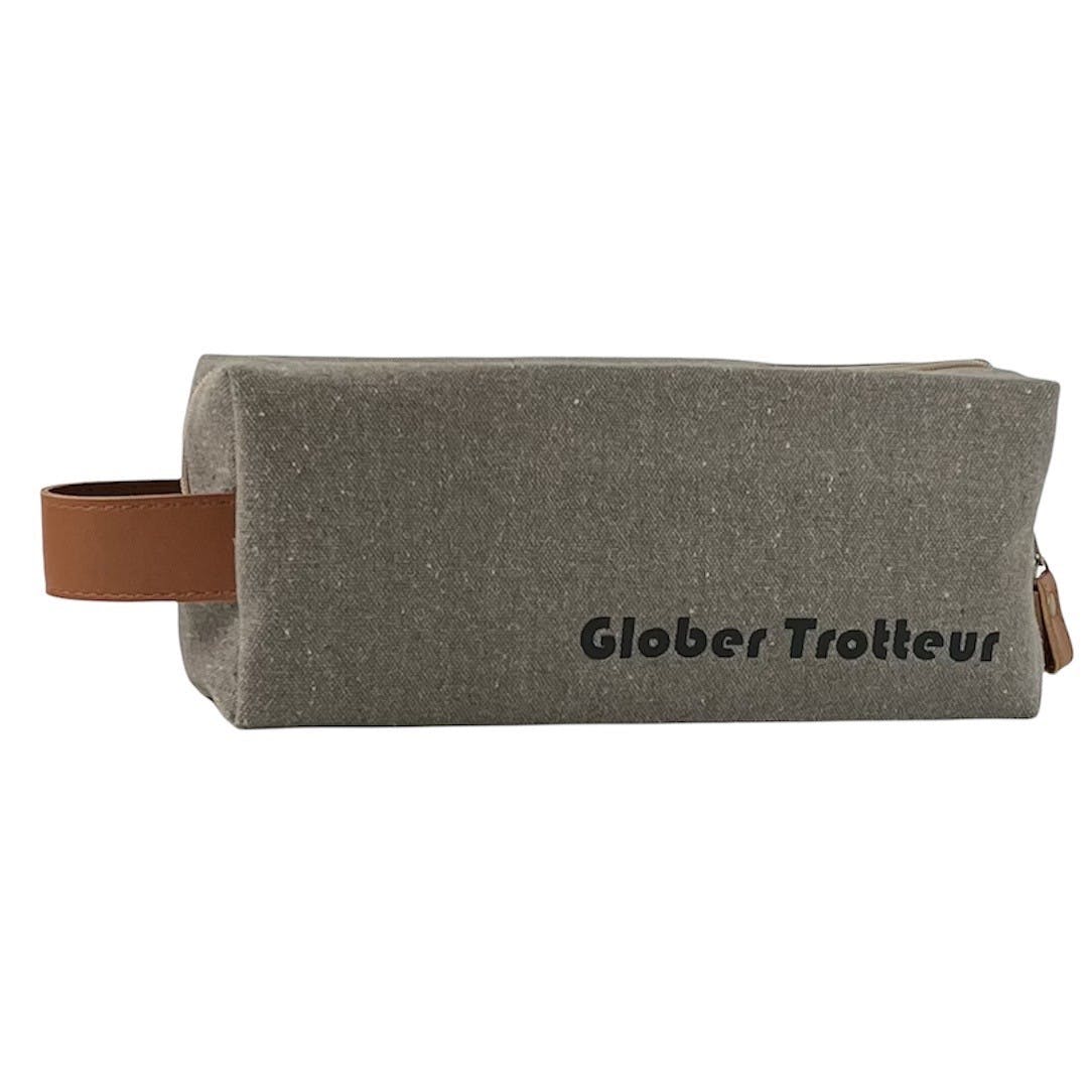 Trousse de toilette S Vercors Taupe Globe trotteur - Emmanuel Création