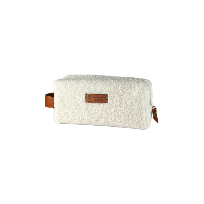 Trousse de toilette S -BOUCLETTE écrue- Emmanuel Créationa