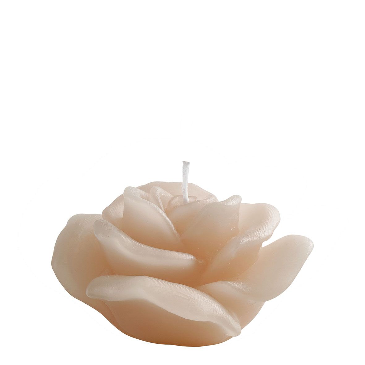Bougie décorative Fleur rose foncé - Petit modèle - H. 15 cm