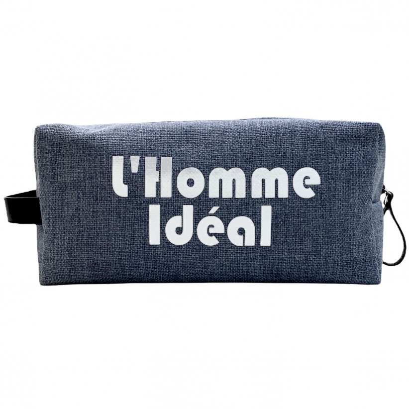 Trousse de toilette M Anjou Marine L\'Homme idéal- Emmanuel création