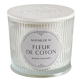Bougie parfumée Fleur de Coton - 3 mèches - 400g  - Mathilde M
