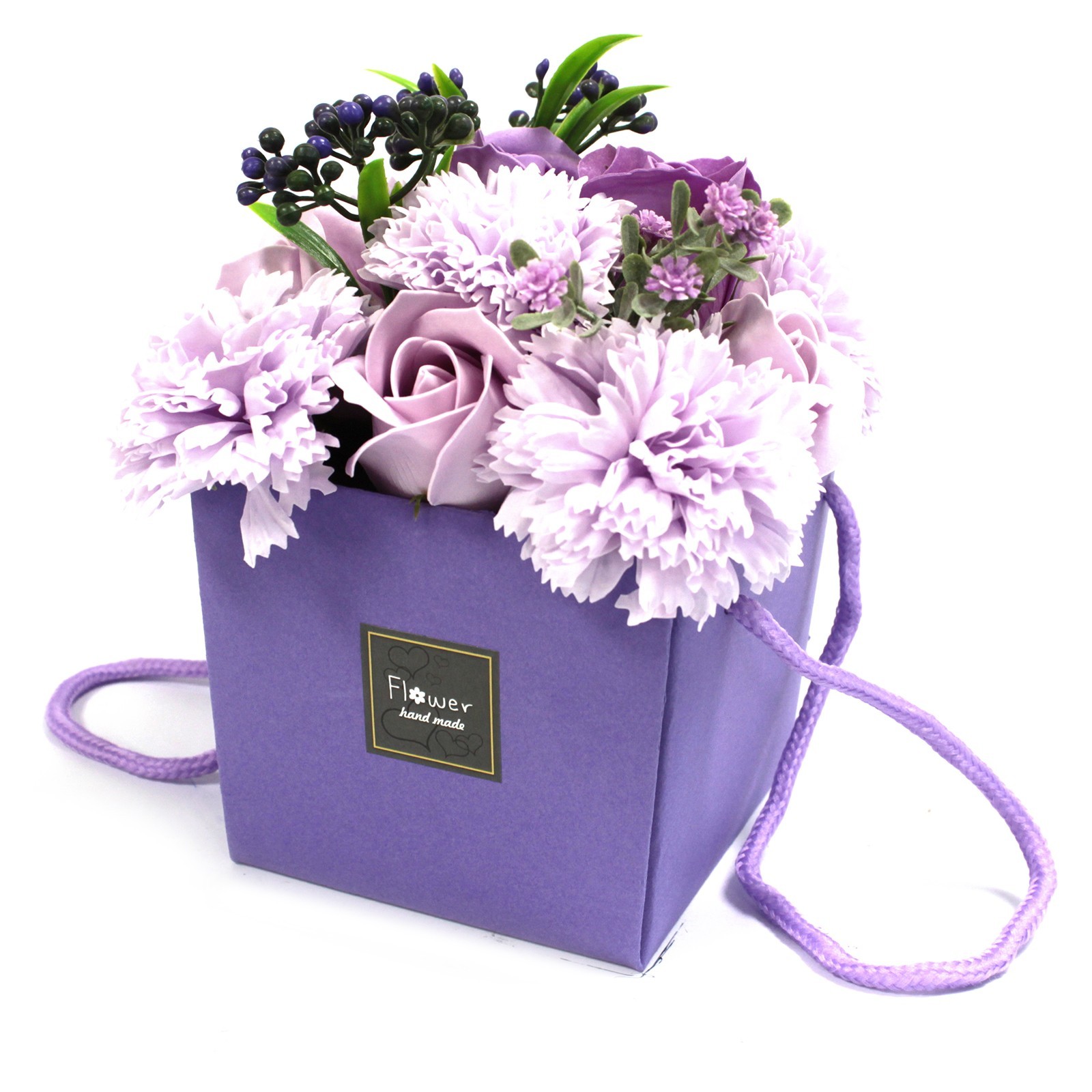 Bouquet de fleurs en savon Roses et oeillets