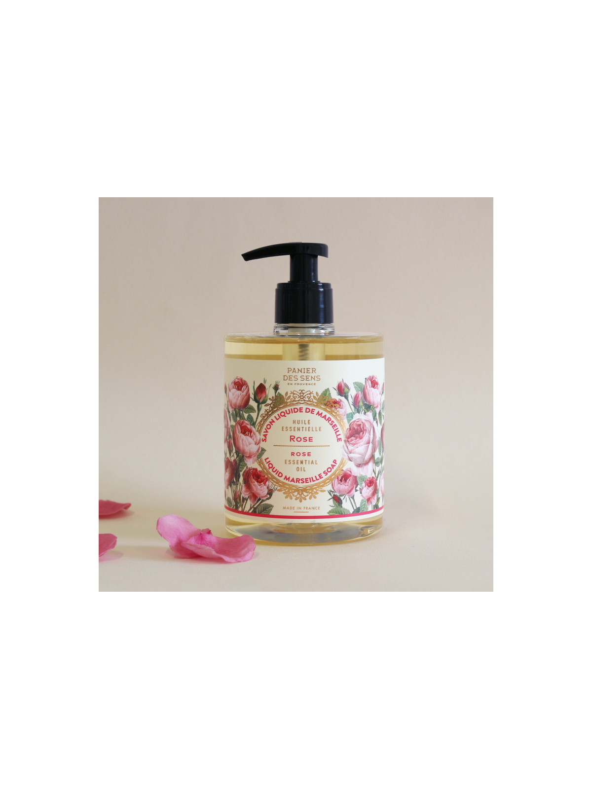 Savon de Marseille liquide Rose Restructurante - Panier des Sens