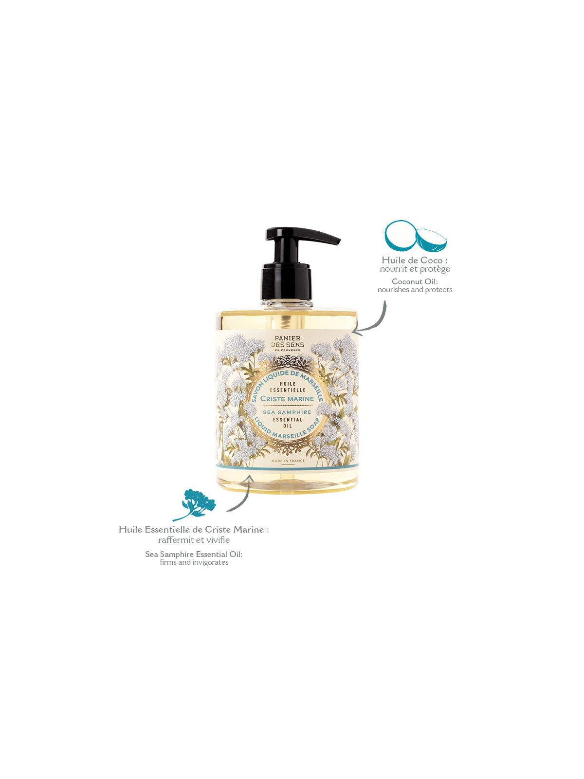 Savon de Marseille liquide Criste Marine - Panier des Sens