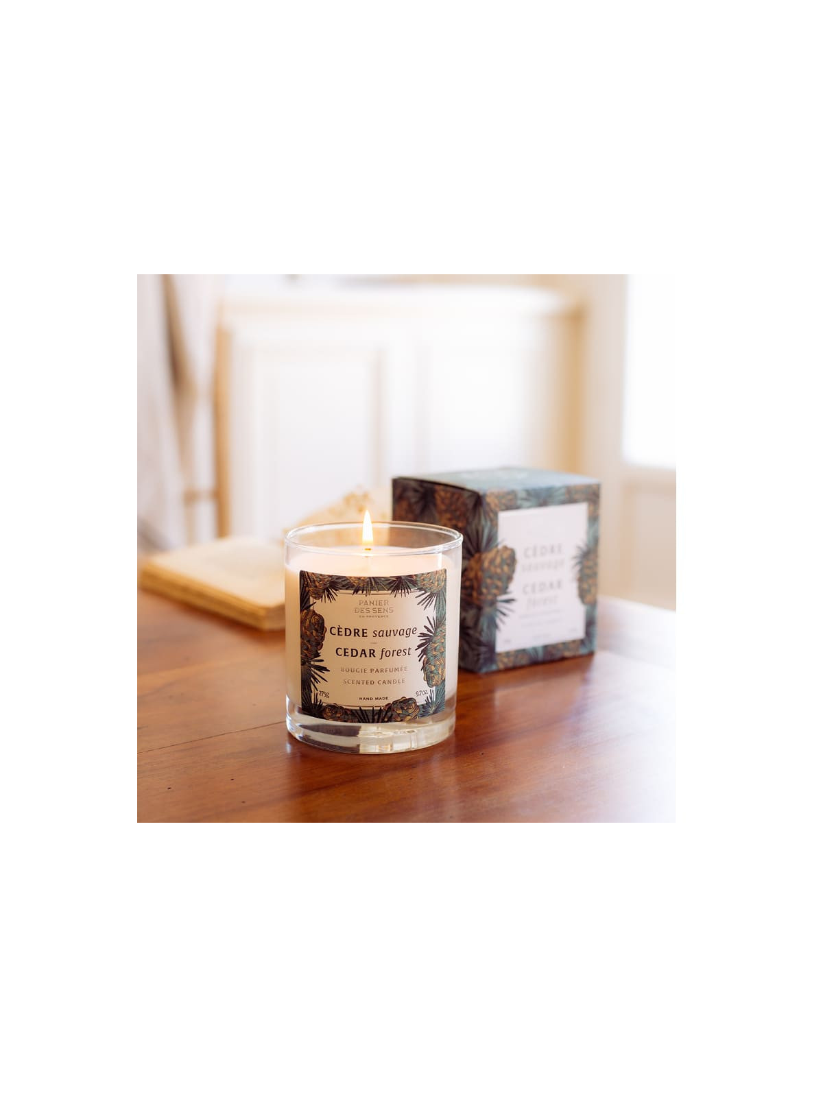 Bougie parfumée 275g - Cèdre sauvage - Panier des Sens