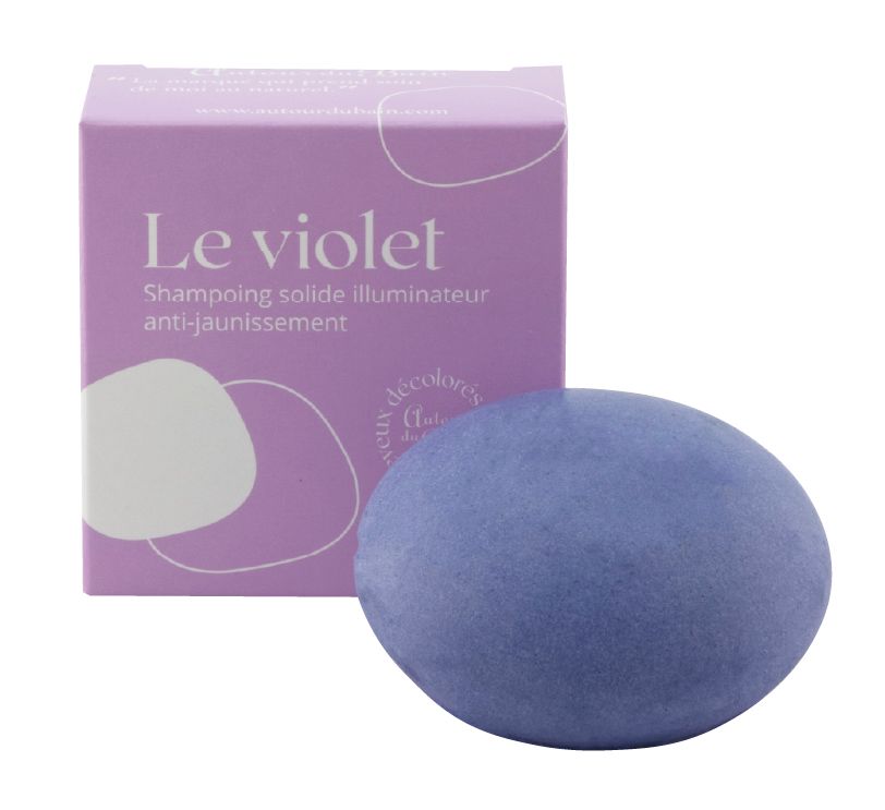 Shampoing solide  Le Violet anti-jaunissement - Autour du Bain