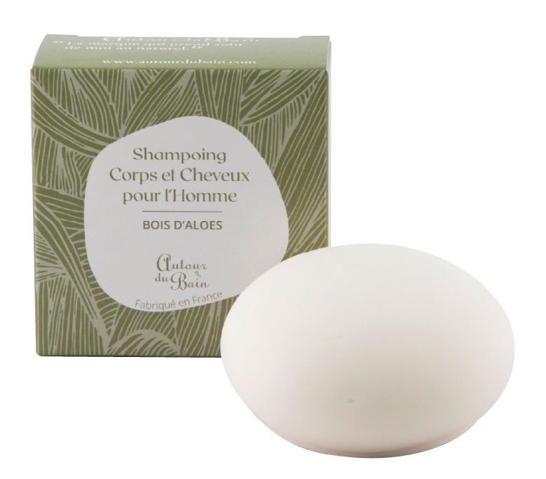 Shampoing solide Corps et Cheveux - Bois D\'Aloès - Autour du Bain