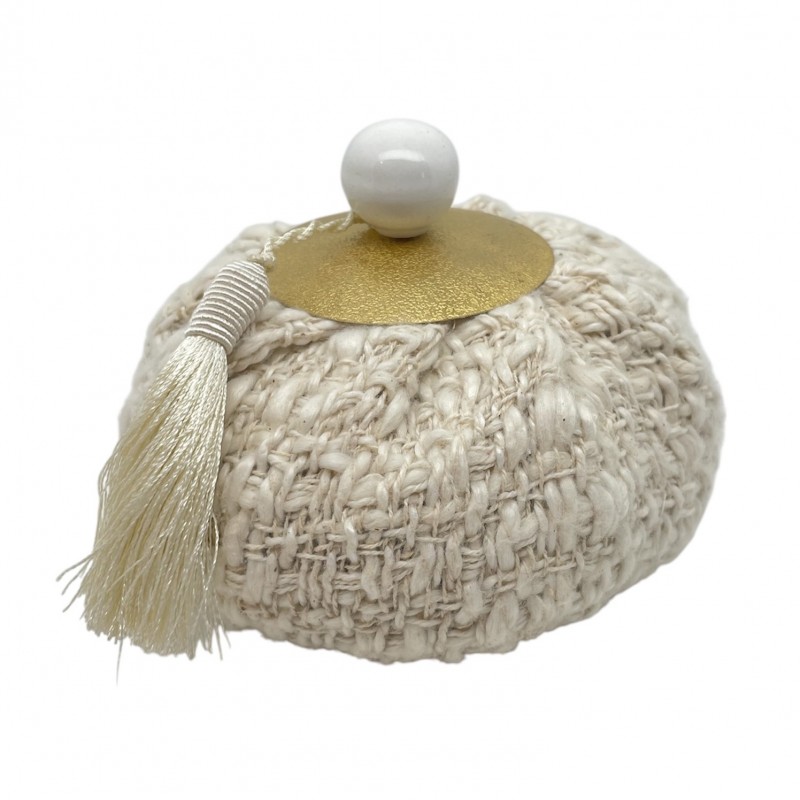 Aumônière parfumée Tissé Beige - Santal Mysore- Autour du Parfum