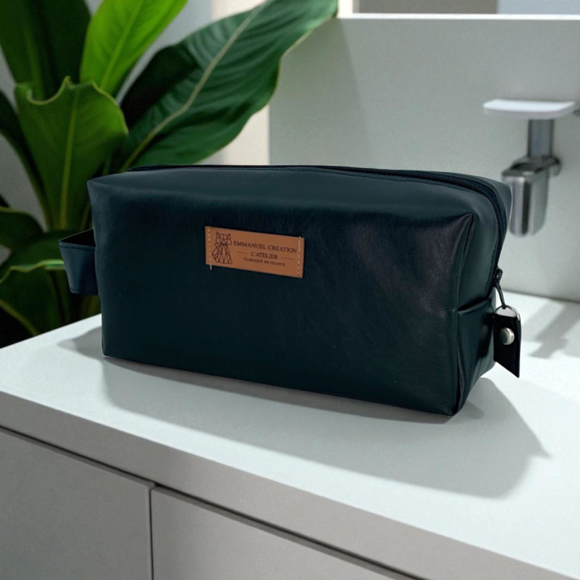 Trousse Nomade S -Simili noir - Emmanuel Création