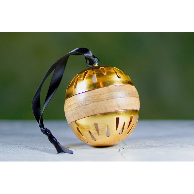 Boule bois et Or de parfum solide- Autour du Parfum