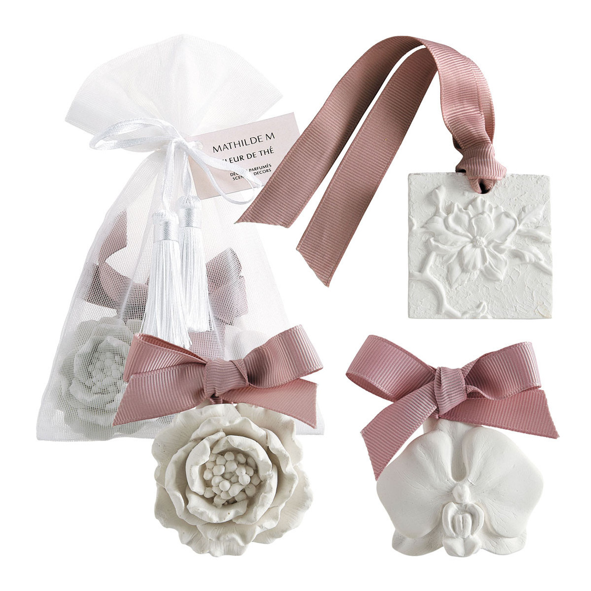 Pochon 3 décors parfumés - Fleur de Thé - Mathilde M