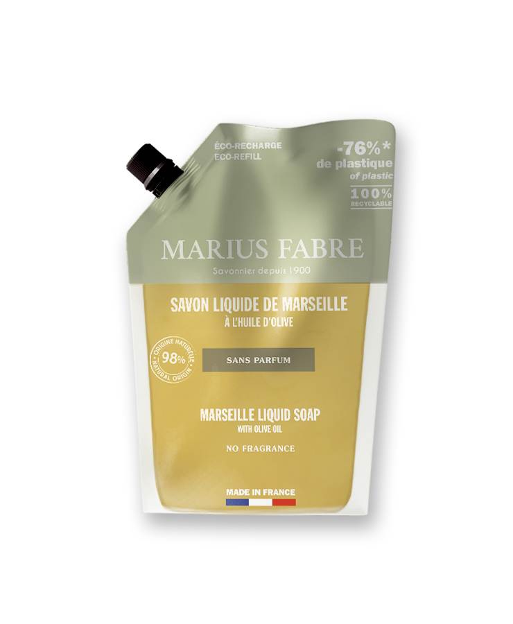 Eco-recharge de Savon de Marseille liquide Sans parfum - Marius Fabre