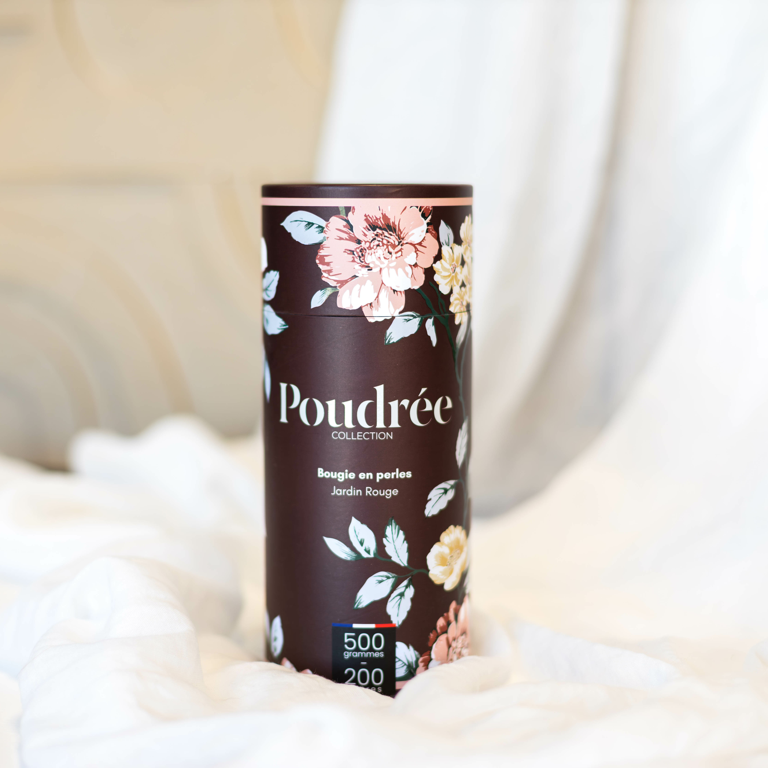 Bougie parfumée en perles de cire - Jardin Rouge - Poudrée Paris