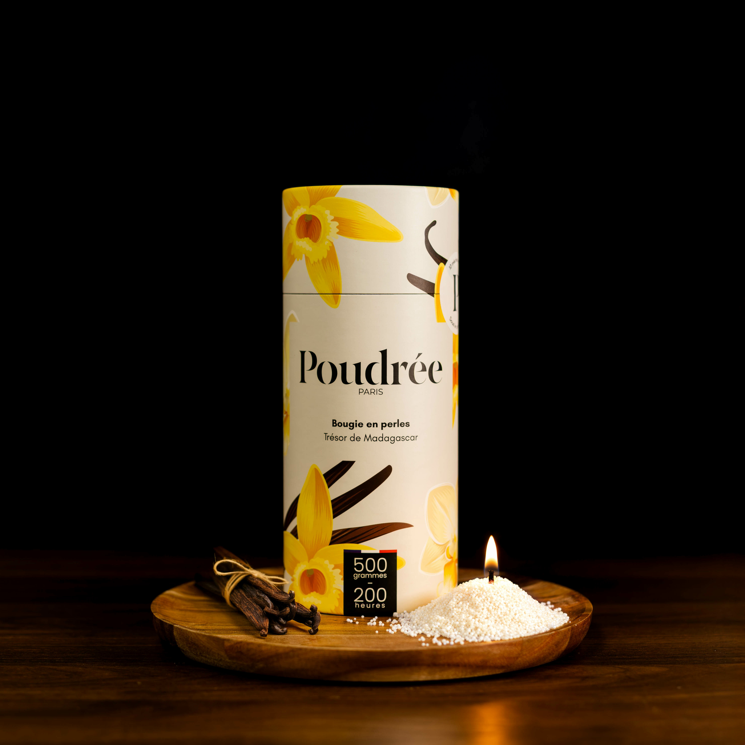 Bougie parfumée en perles de cire - Trésor de Madagascar - Poudrée Paris