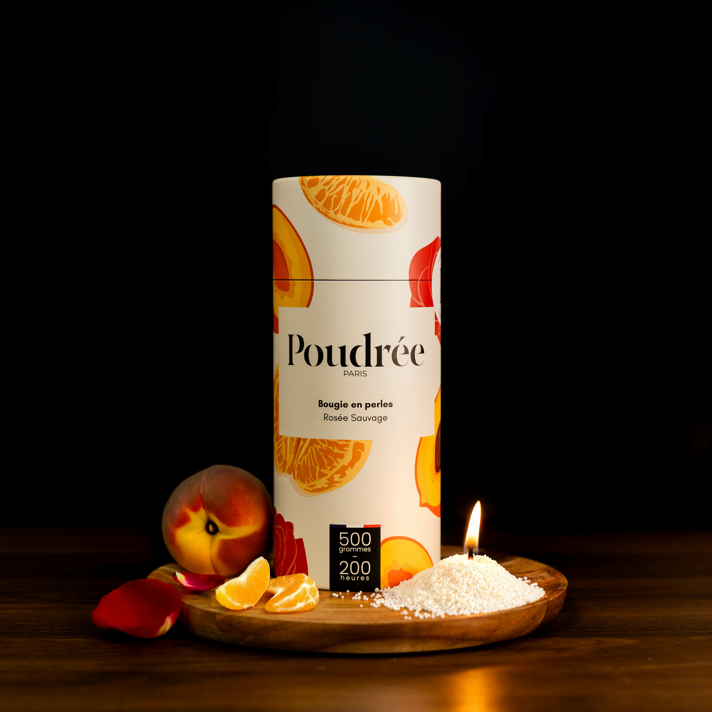 Bougie parfumée en perles de cire - Rosée Sauvage - Poudrée Paris