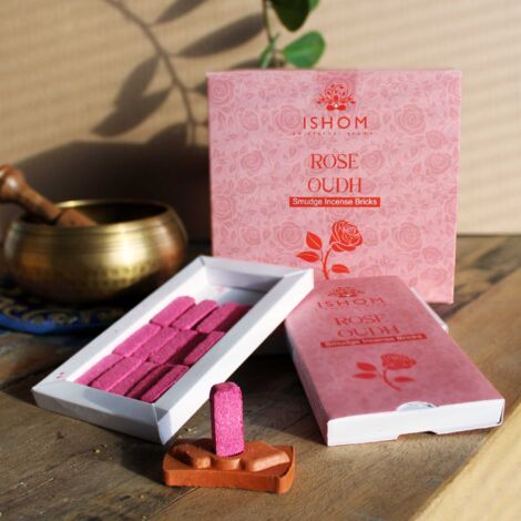 Briques d\'encens naturel et support - Bois de rose - AW