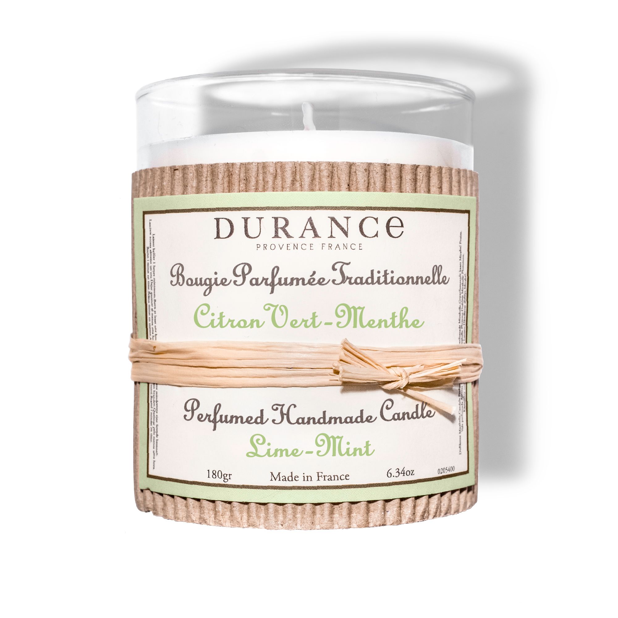 Bougie parfumée Citron vert Menthe 180g- Durance