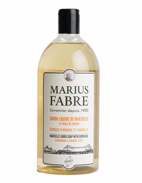 Savon de Marseille liquide Cannelle orange 1L- Marius Fabre