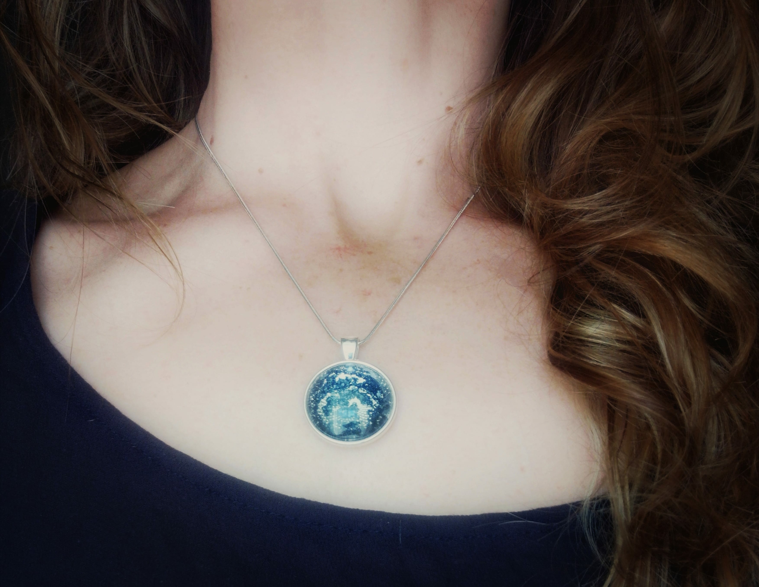 Bleu poudré, Pendentif, Verdgrine