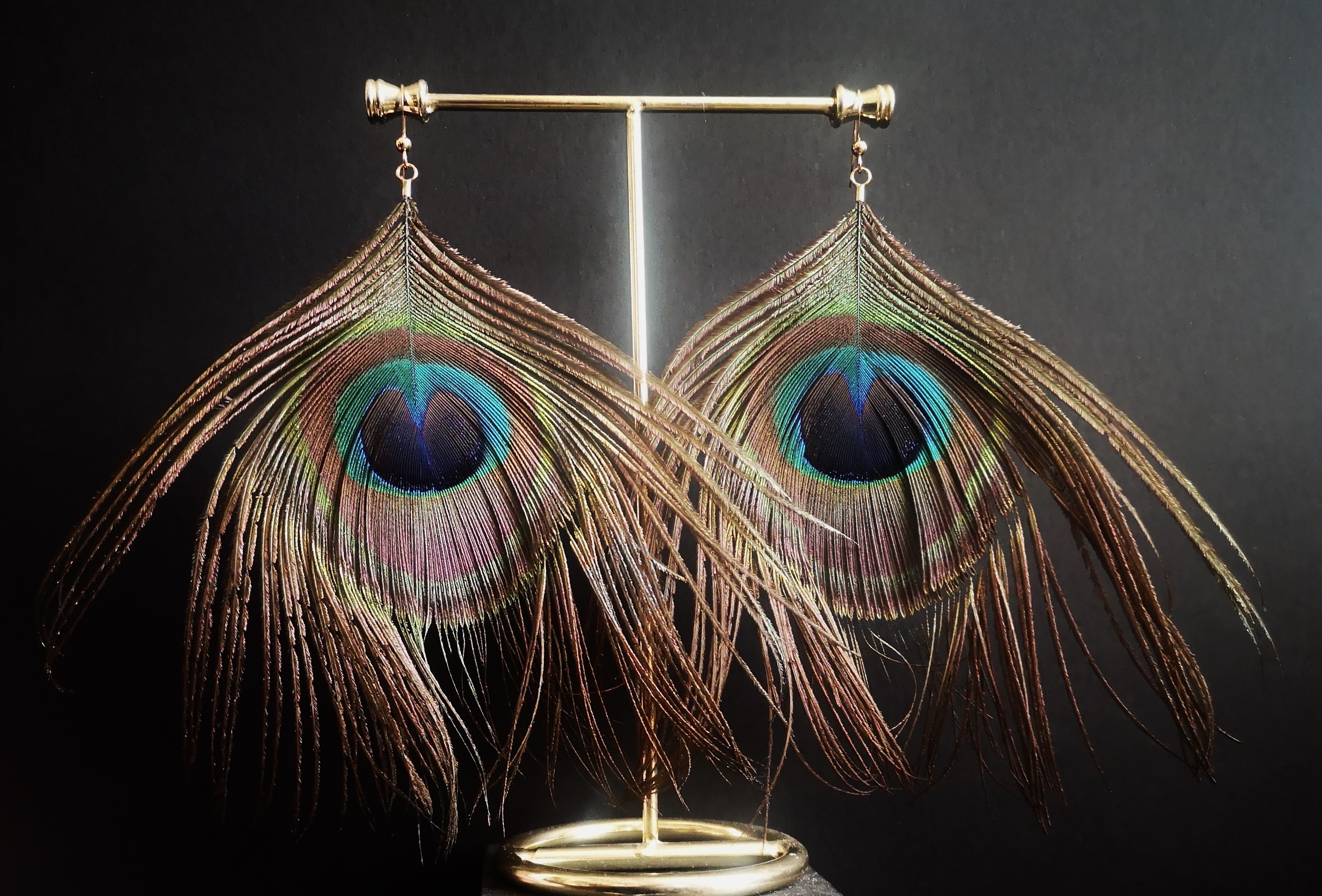 Boucles Opera Verdegrine, Plumes de Paon