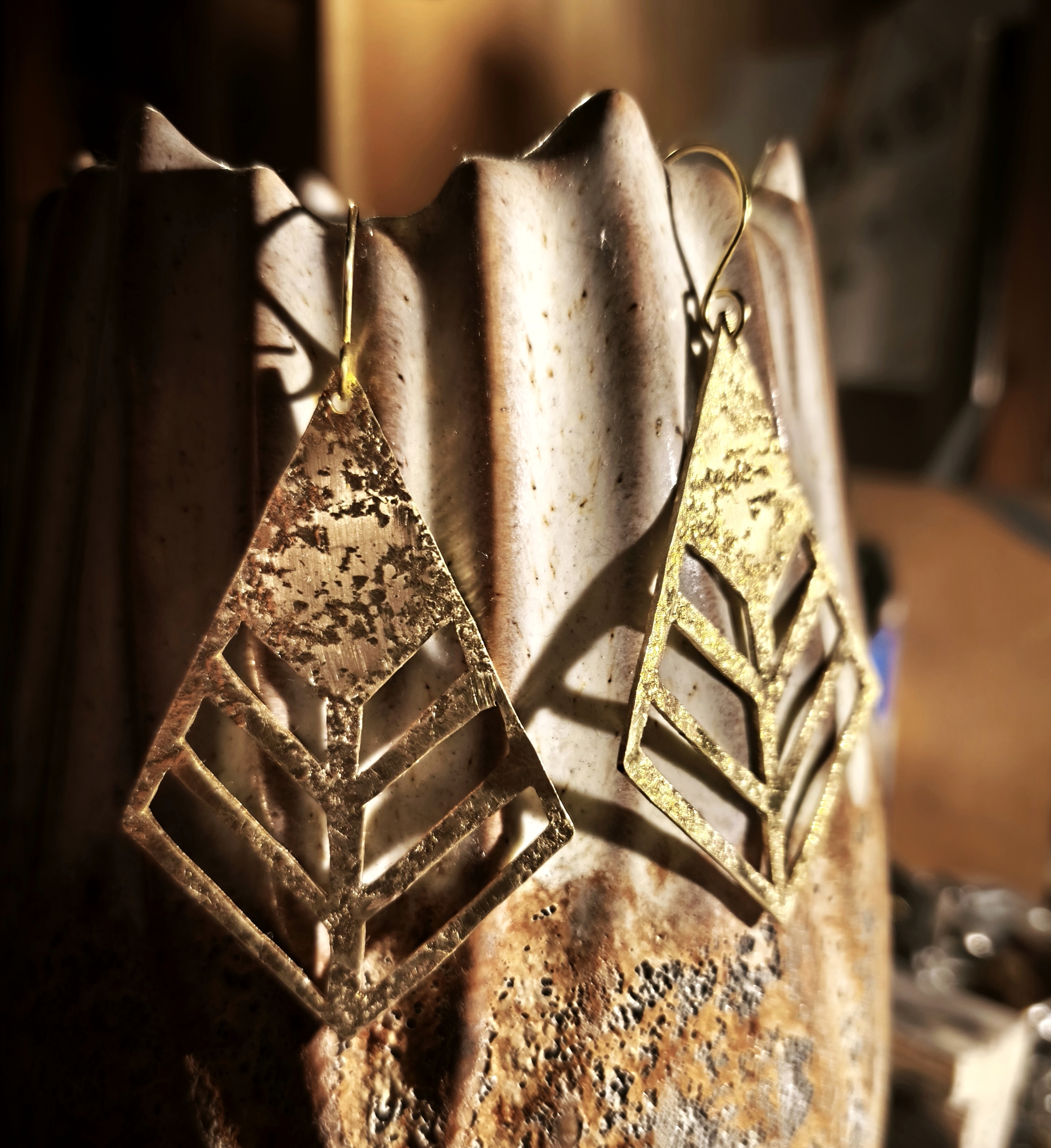 Atelier Verdegrine, Boucles doreilles Isao, Bijoux créateur
