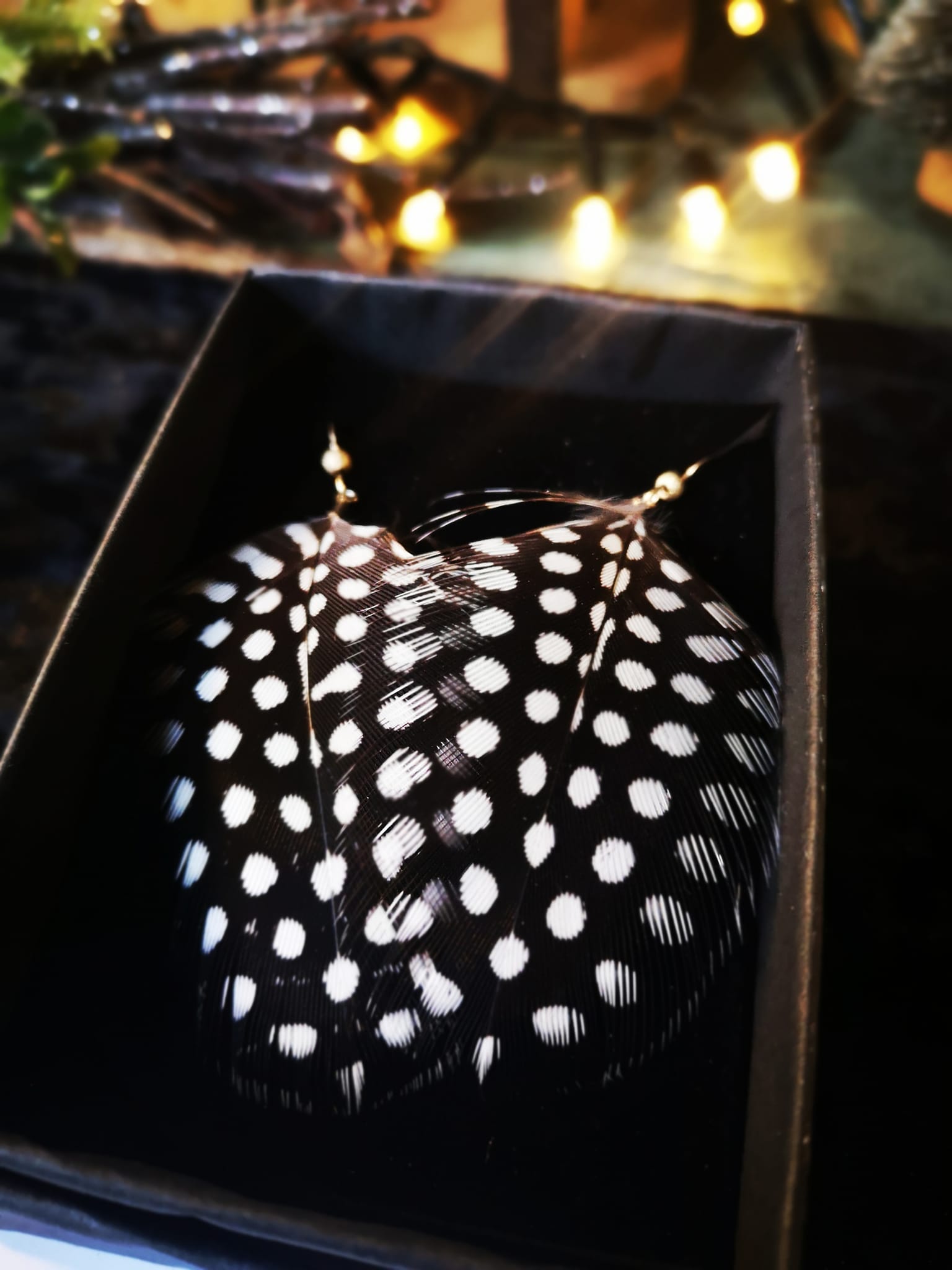 verdegrine noel 2023 bijoux createur boucles d oreilles plumes naturelles