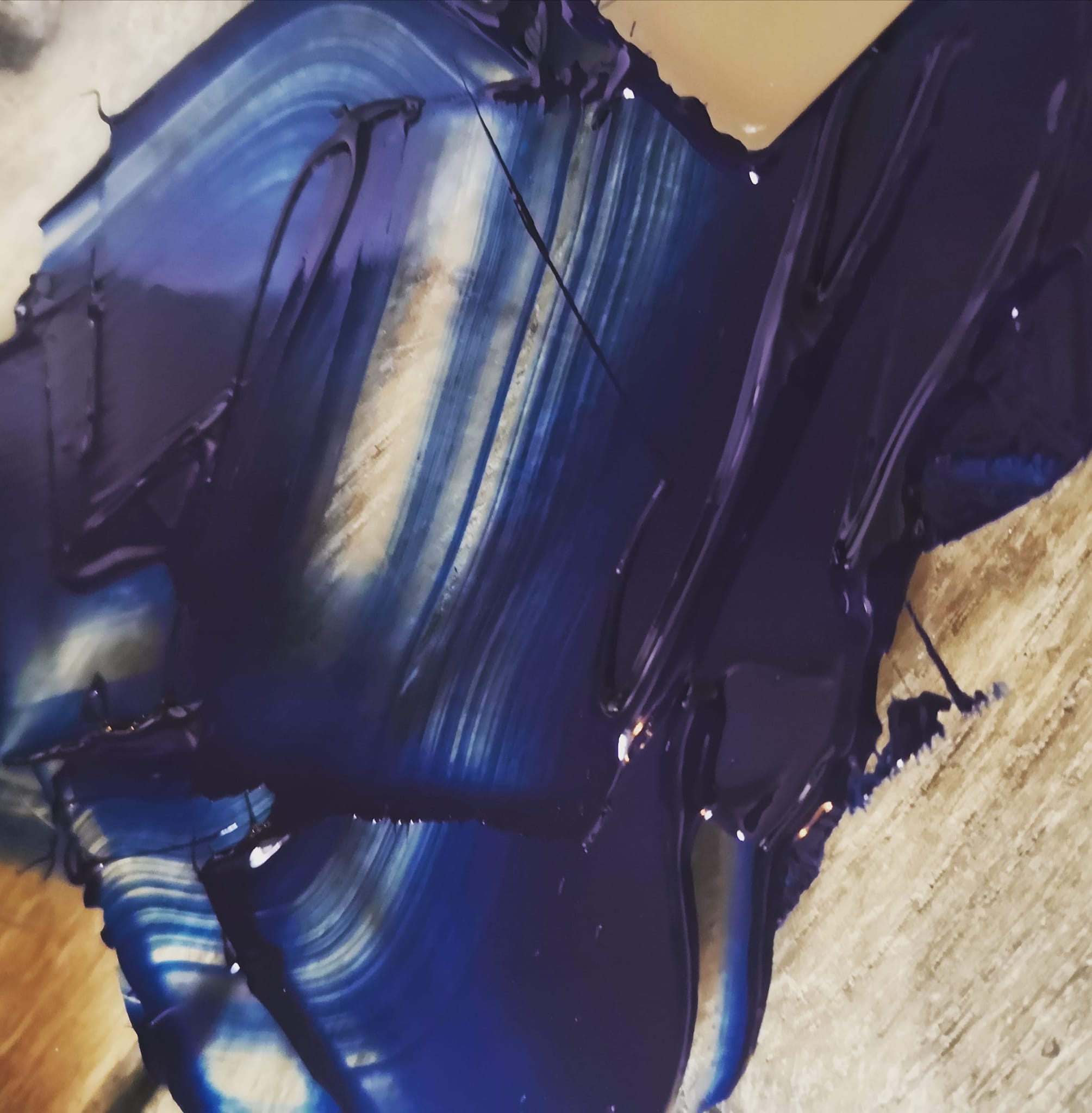 bleu paint verdegrine