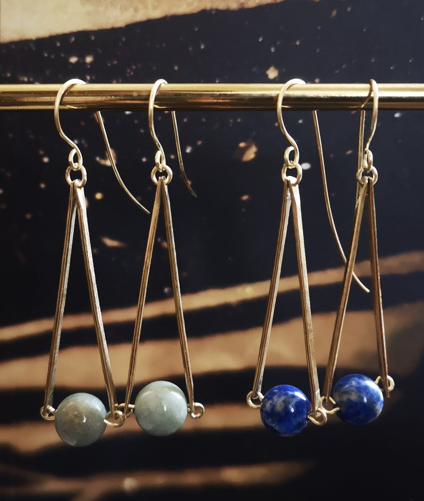 boucles d oreilles planetes verdegrine bijoux createur