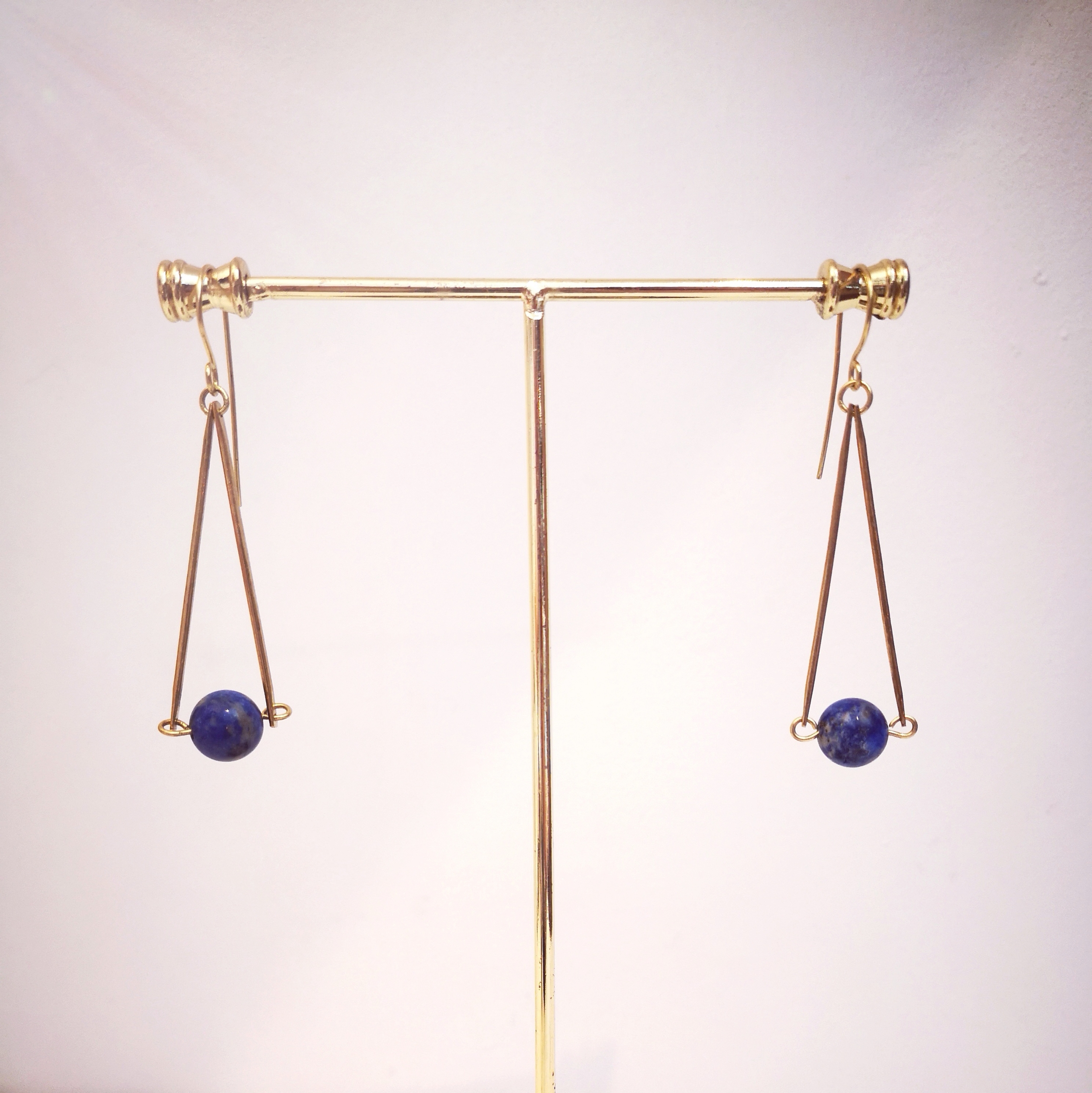 verdegrine boucles d oreilles lapis lazuli planetes neptune bijoux createur