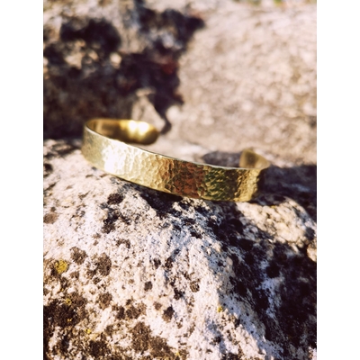 Bracelet laiton dinandé - Verdegrine