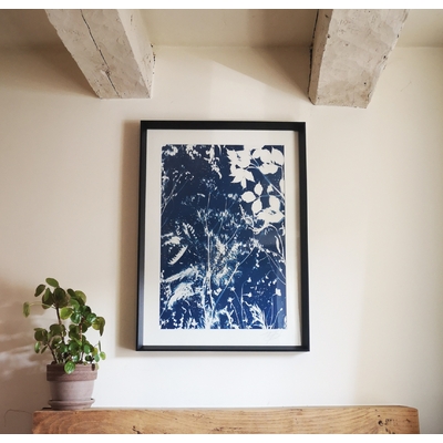 Primavera - Verdegrine - Grand format - Bleu - Tableau - Cyanotype