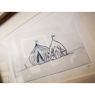 Verdegrine, Petites Yourtes, Gravure à l'eau forte