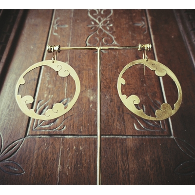 Atelier Verdegrine, Boucles d'oreilles Zéphyr, Bijoux créateur