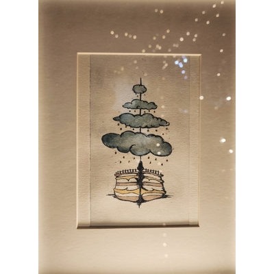 Verdegrine, Gravure, Orfeo, Bateau nuages