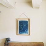 Verdegrine, Miaky, Cyanotype tableau, oeuvre originale signée