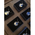 PENDENTIF OR BLEU - VERDEGRINE #PIECEUNIQUE #BIJOUCRÉATEUR #PENDENTIF #BLEU