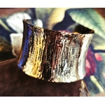 Atelier Verdegrine, Bijoux, Bracelet Manchette, martelé écorce d'arbre