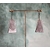 Verdegrine, Boucles triangle, Cuir argenté, Plume