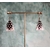Verdegrine, Boucles triangle, Cuir blanc, Plume