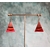 Verdegrine, Boucles triangle, Cuir Orange, Plume