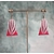 Verdegrine, Boucles triangle, Rouge cuir, Plume