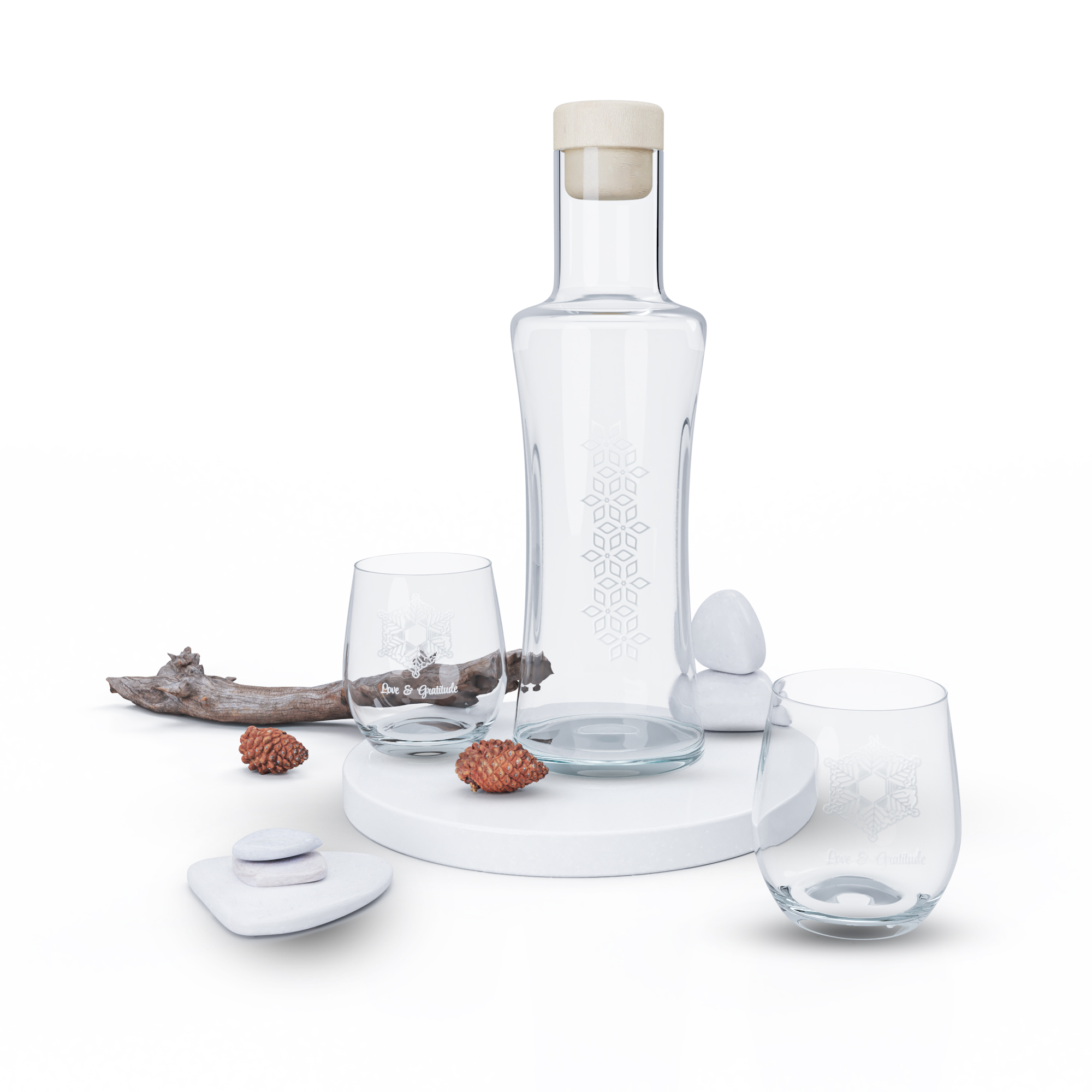 carafe vodan + verres Emoto