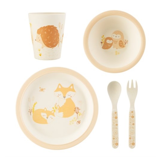 Set De Repas Bebe Bambou Woodland Idees Cadeaux Cadeaux Enfant Esprit De Maison