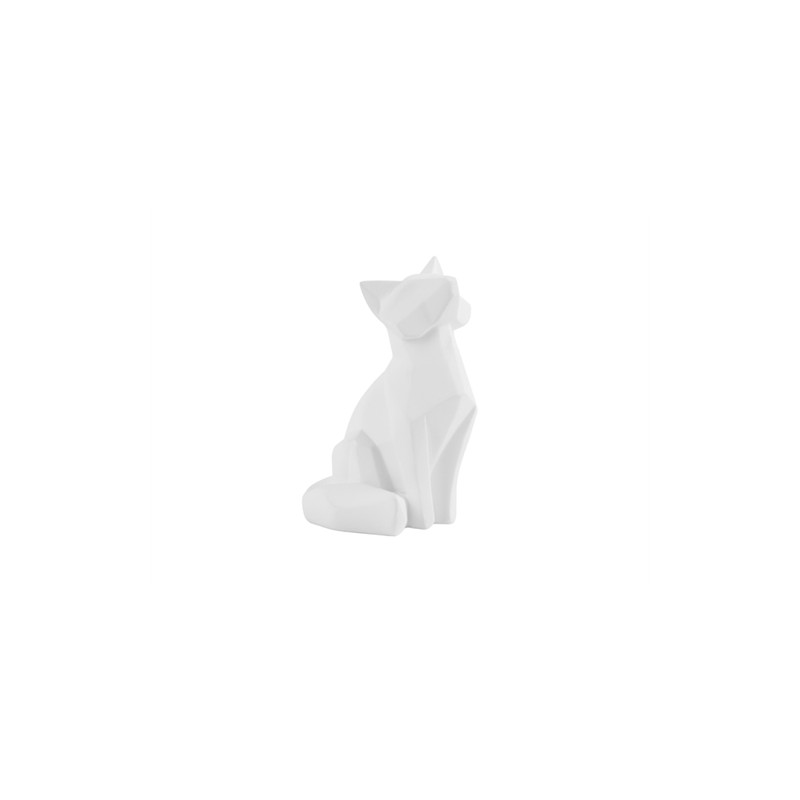 Figurine Origami Fox Small Blanc mat