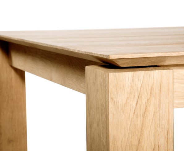 Table Slice oak détail