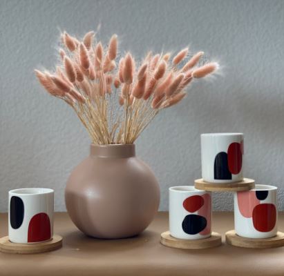 Tasses motifs oranges