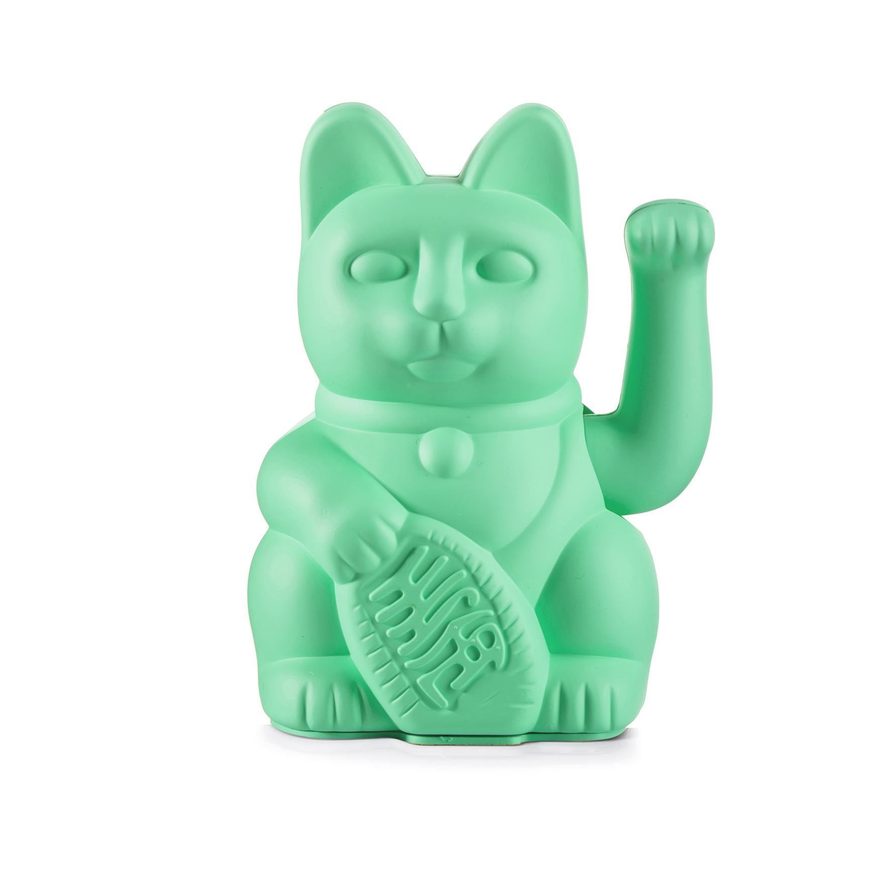 Chat Lucky cat Maneki Neko mint green vert menthe